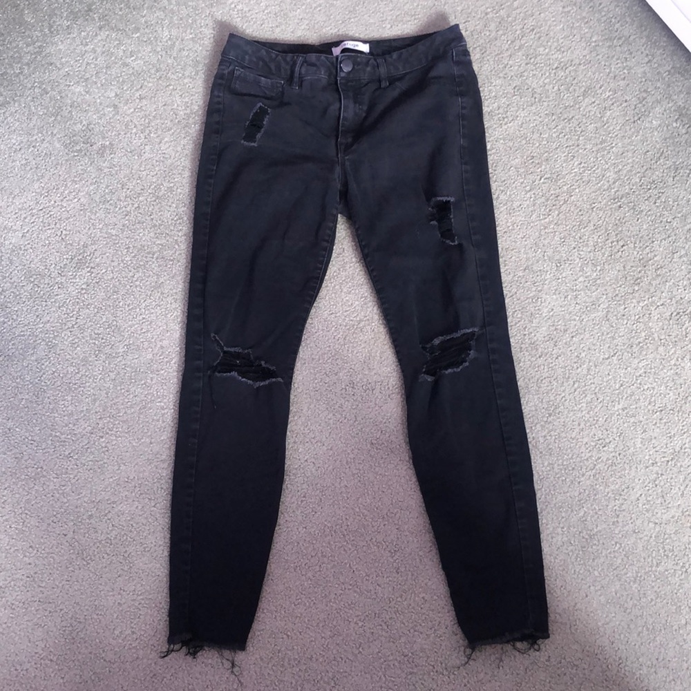 Black ripped jeans